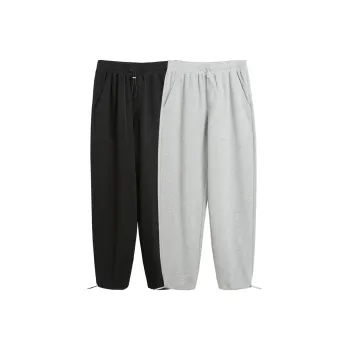 COKEIN Knitted Sweatpants Unisex 2 Pack Black+Gray