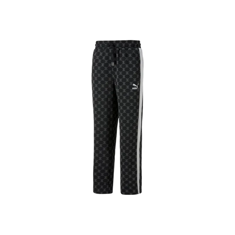 PUMA Team Graphic Knitted Sweatpants Men Black-0