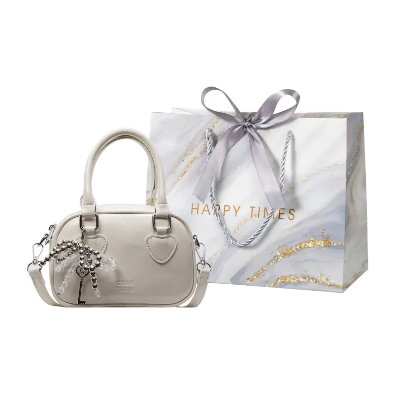 Miss Angel PU Handbag Women's White/Pink/Black-18