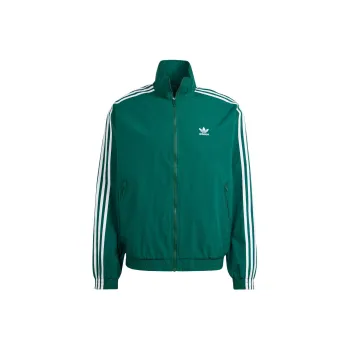 Adidas Originals Retro Sports Stand Collar Jackets With Stripes Men's Green