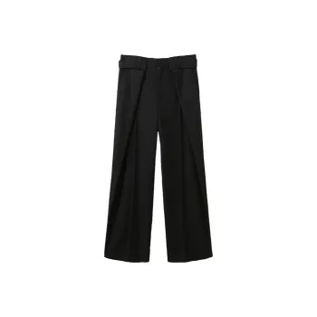ATTEMPT Wide Leg Casual Pants Unisex Black