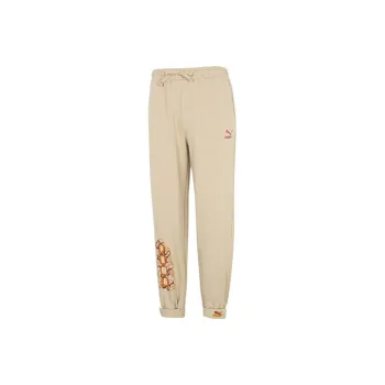 PUMA Das Cc Label Knit Pants Knitted Sports Pants Men's Khaki