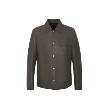ROBERTA DI CAMERINO Leather Jacket Men's Light Umber