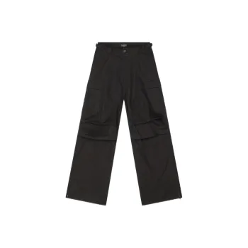Balenciaga Cotton Ripstop Pulled Cargo Large Fit Pants