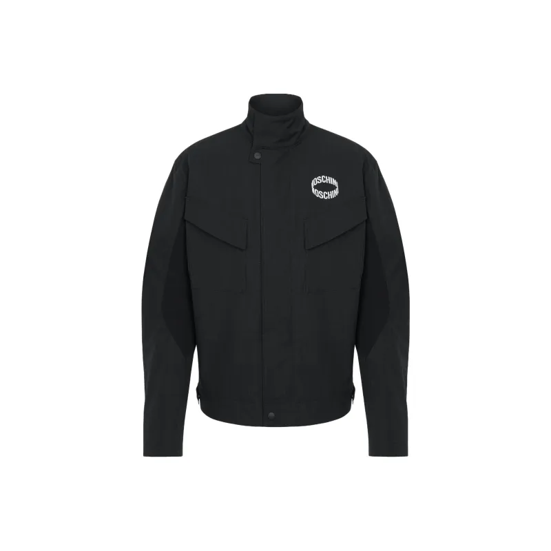 MOSCHINO SS24 Trench Coat Men's Black-0
