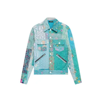 AMIRI Vintage Quilt Patchwork Trucker Jacket