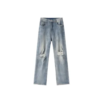 XINYINSU Straight Fit Jeans Unisex Blue