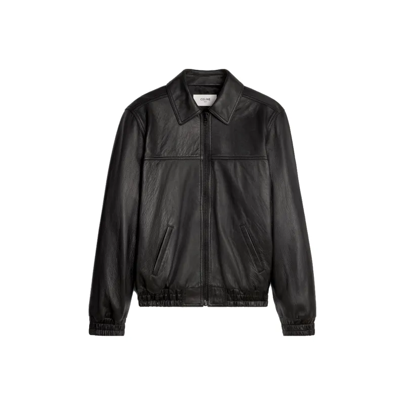 CELINE Leather Jacket Men's Black-0
