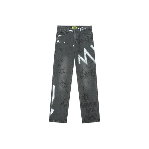 DNBH Hand drawn Doodle Series Jeans Unisex