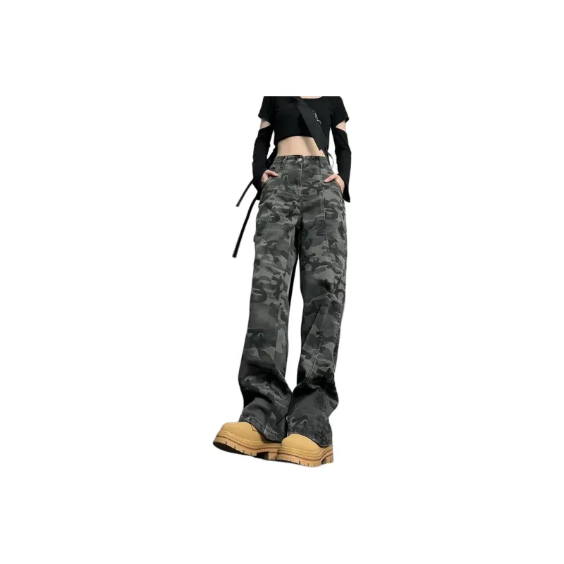 SUNSETMONENT Jeans Unisex Camouflage Black-0