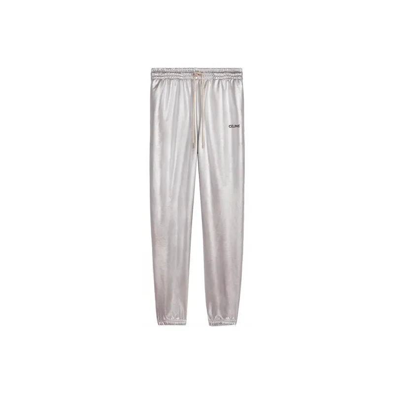 CELINE Embroidered Track Pants In Cotton Fleece-0