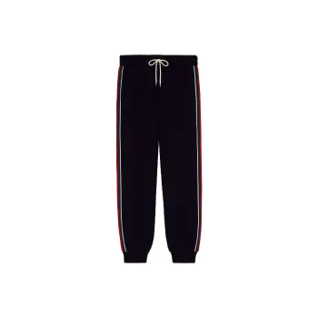 GUCCI Knitted Sports Pants Men's Blue
