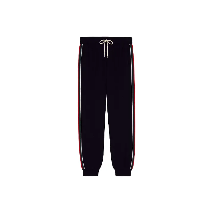 GUCCI Knitted Sports Pants Men's Blue-0