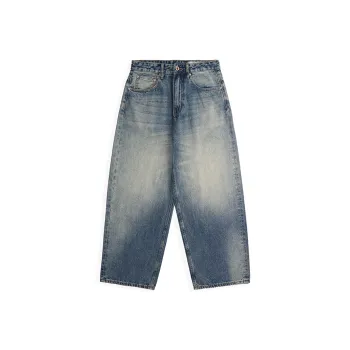 ZENGZHI Jeans Unisex Vintage Blue