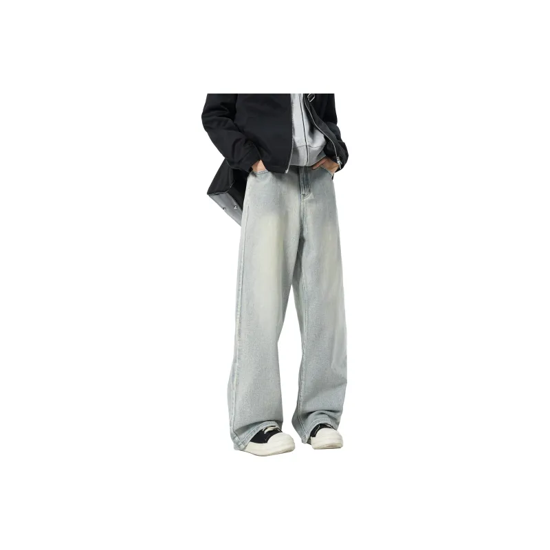 JUNGLE PANDA Jeans Unisex Blue White-0