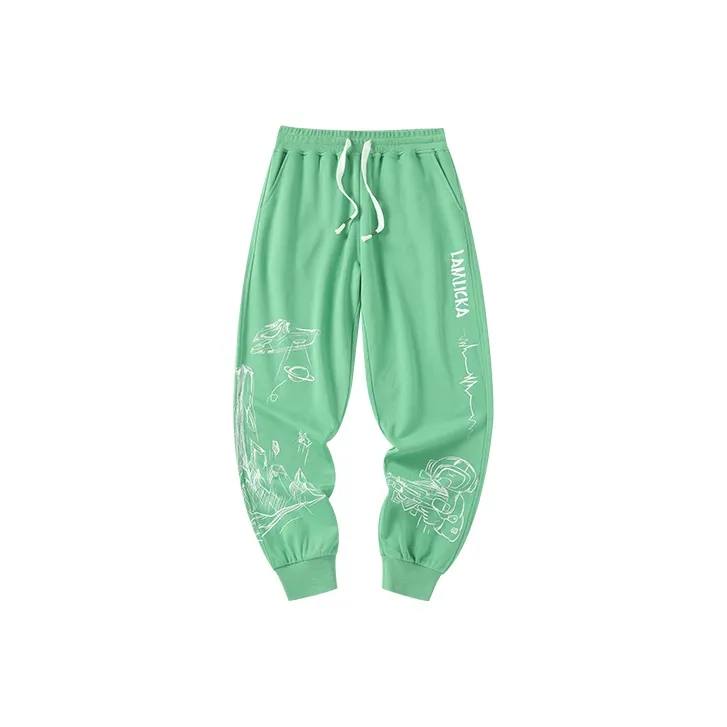 LAMLICKA Jogger Casual Pants Unisex Green-0