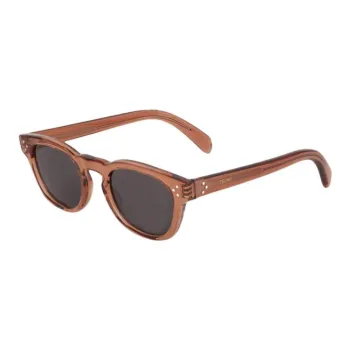 CELINE Acetate Square Sunglasses Men's Brown