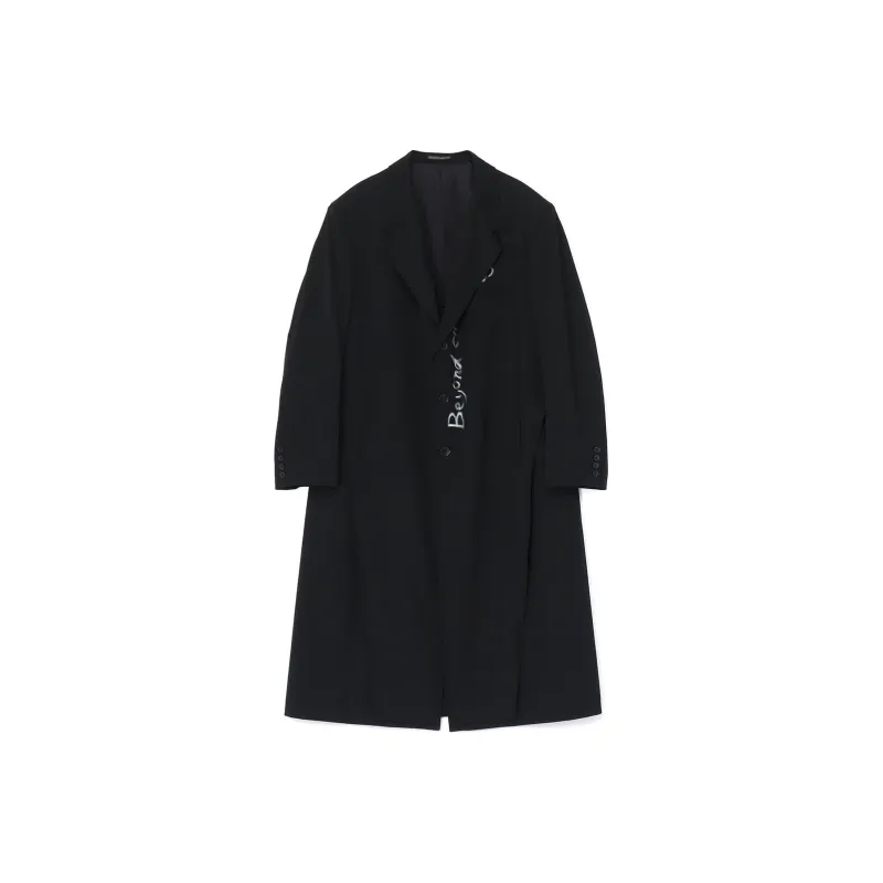Yohji Yamamoto Graphic-print Single-breasted Coat-0