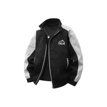 FONDLOOK Jackets Coats Unisex Black
