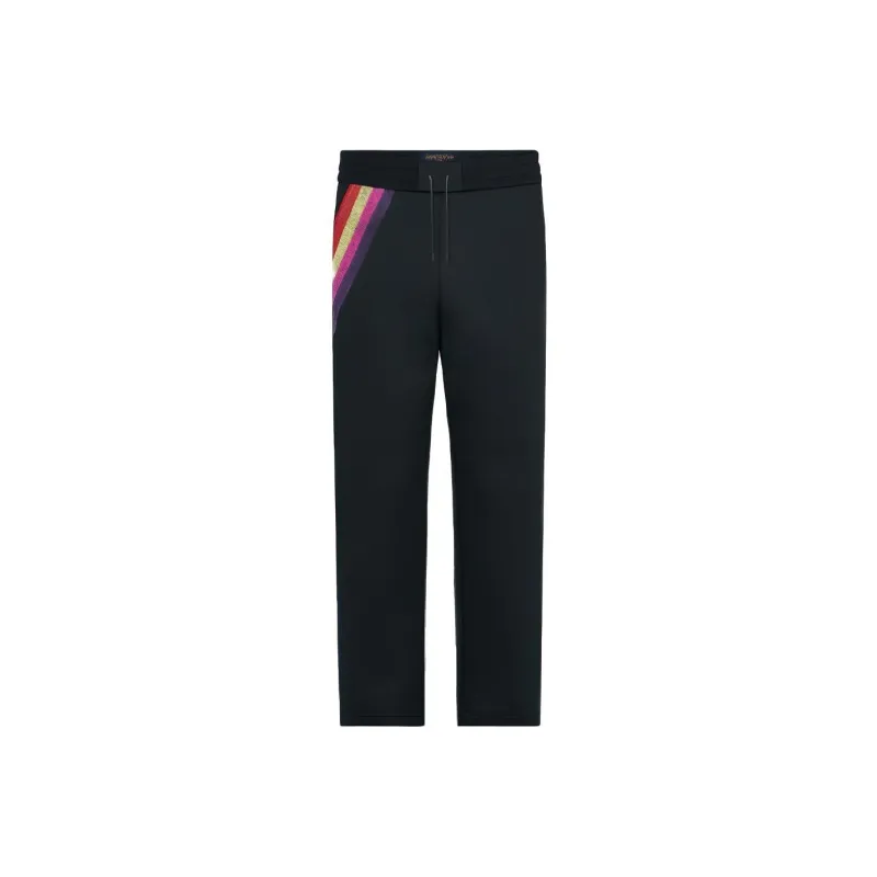 LOUIS VUITTON New Quarterly Products Of LV Knitted Sports Pants Men's Black-0