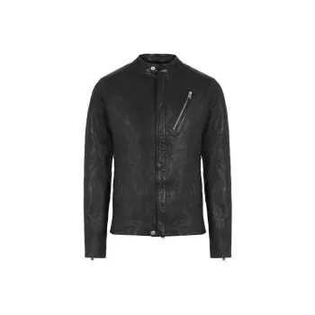 ALLSAINTS Leather Jacket Men's Black
