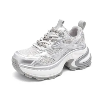 BAFFN Low Top Chunky Sneakers Women's Silver