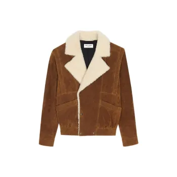 SAINT LAURENT Elasticated Hem Buttoned Jacket