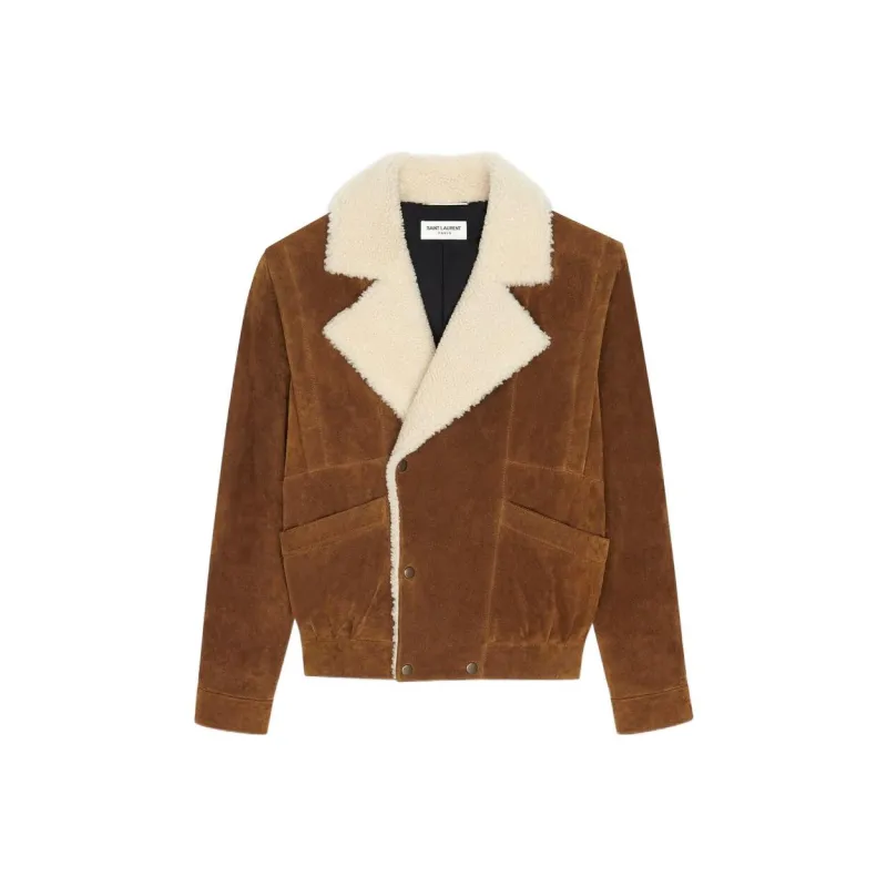 SAINT LAURENT Elasticated Hem Buttoned Jacket-0