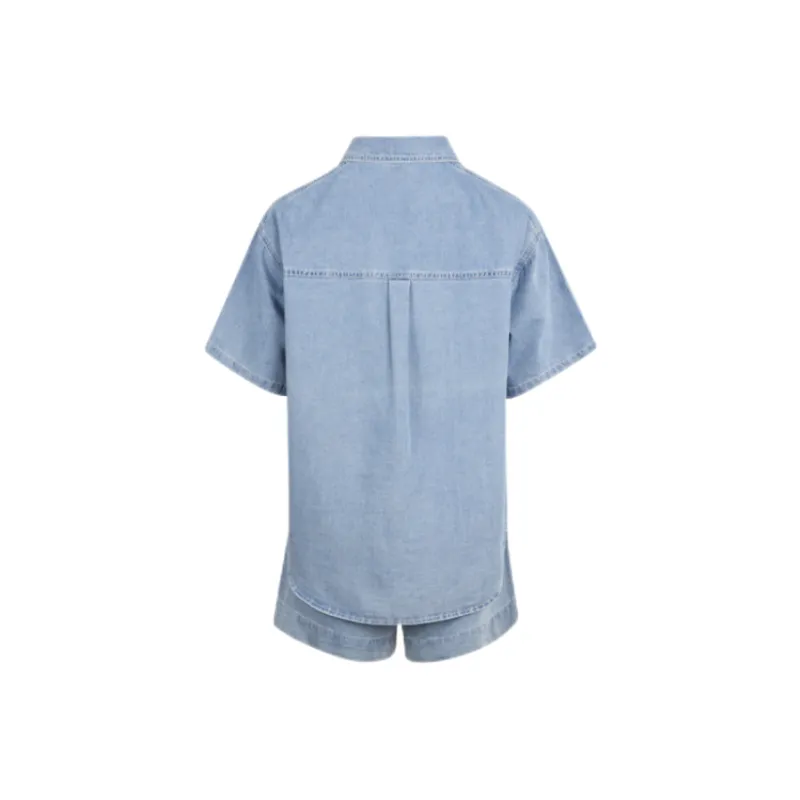 JESSYLINE Shirt Matching Set Women's Denim Blue-1