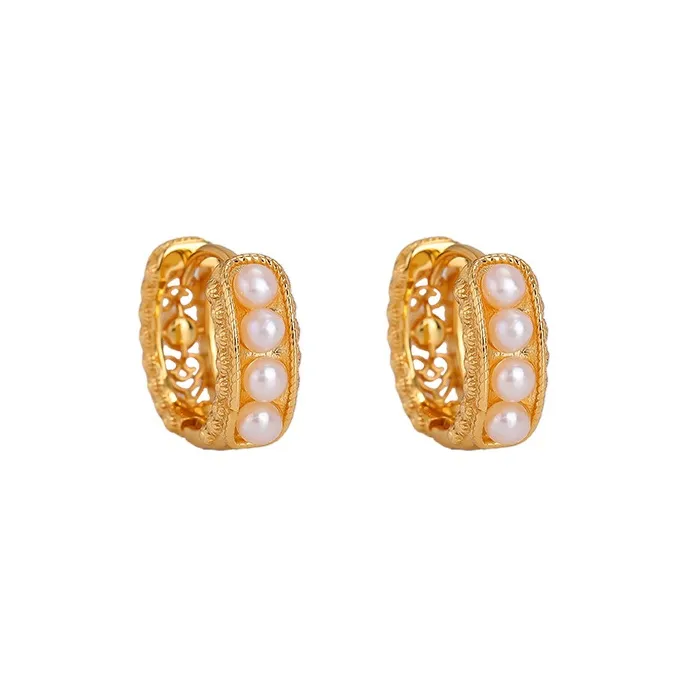 ZHENZHUAOMI Pearl Clip On Earrings Women's-3