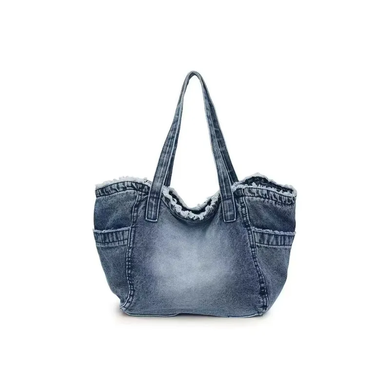 FREEHIKE Canvas Bag, Shoulder Bag Women's Black/Blue/Light Blue-5