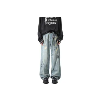 Izex Jeans Unisex Ink Splatter Blue