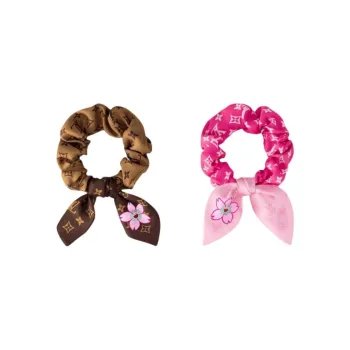 LOUIS VUITTON X Takashi Murakami Scrunchie Set Cherry Blossom