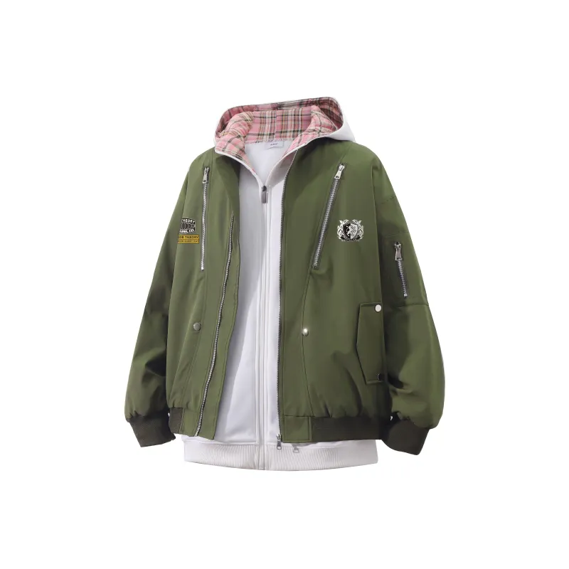 TITH Jackets Coats Unisex Army Green-0