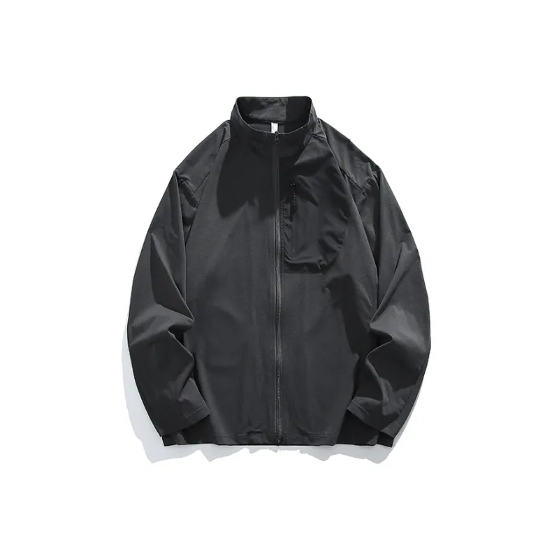 Yalu Jackets Coats Unisex Light White Gray-0