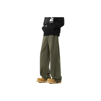 NOME Preppy Style Draped Solid Color Strap Length Pants Unisex