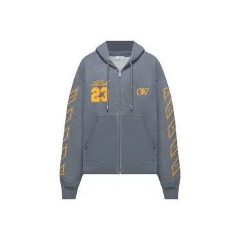 OFF WHITE Logo print Cotton Hoodie