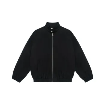 PMET Leather Label Decoration Minimalist Style Trendy Loose Fit Casual Coat Unisex