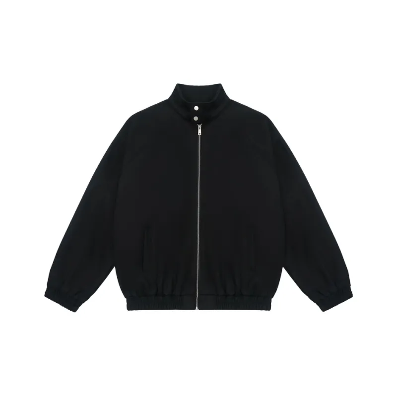 PMET Leather Label Decoration Minimalist Style Trendy Loose Fit Casual Coat Unisex-0