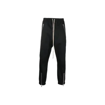RICK OWENS Zip detail Drawstring Jersey Joggers