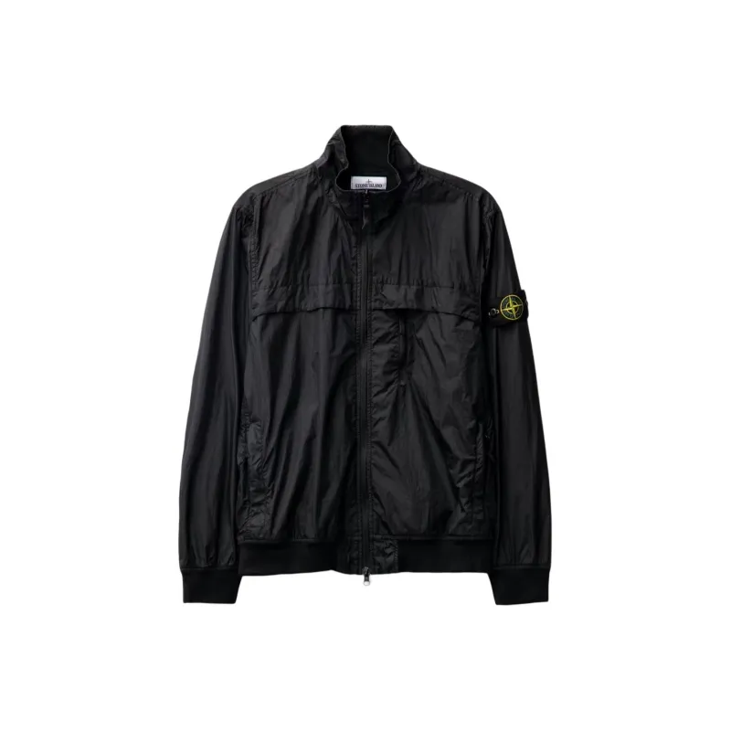 STONE ISLAND Compass badge Crinkle Bomber Jacket-0