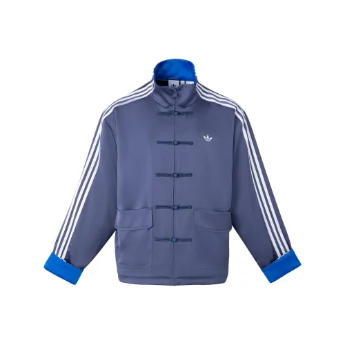 Adidas Originals Satin Jackets Coats Unisex Ink Blue