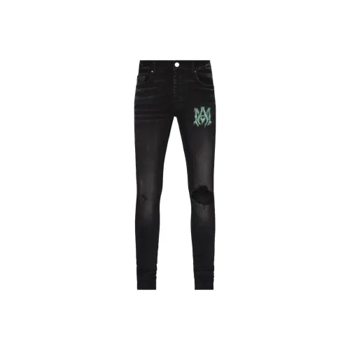 AMIRI Watercolor Logo Skinny Jeans