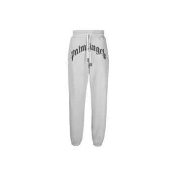 PALM ANGELS Curved Logo Sweatpants