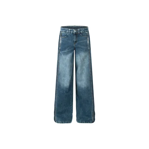 YINLEI Jeans Unisex Blue