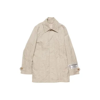 Acne Studios Crinkled Buttoned Trench Coat