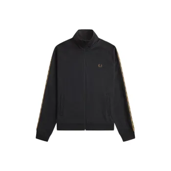 FRED PERRY Contrast Tape Track Jacket Jackets & Coats Men's Black