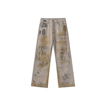 XINYINSU Jeans Unisex Gray