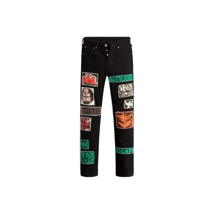 Levis Come Tee Straight Jeans Men's Black-0