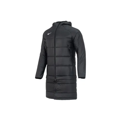 Nike Sport Casual Hooded Long Down Coat Black